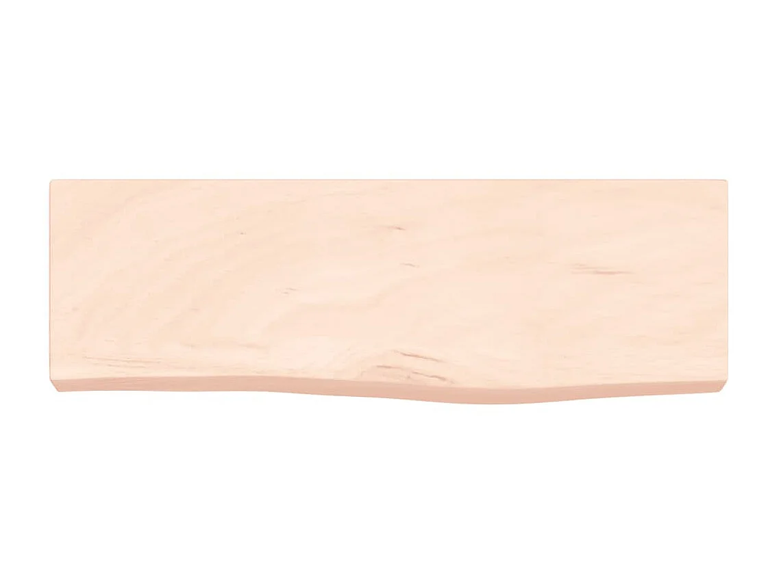 Étagère murale 60x20x6 cm bois de chêne massif non traité OFR98762 BonneVie Meuble