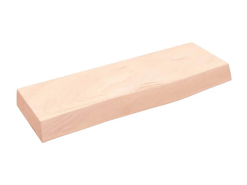 Étagère murale 60x20x6 cm bois de chêne massif non traité OFR98762 BonneVie Meuble