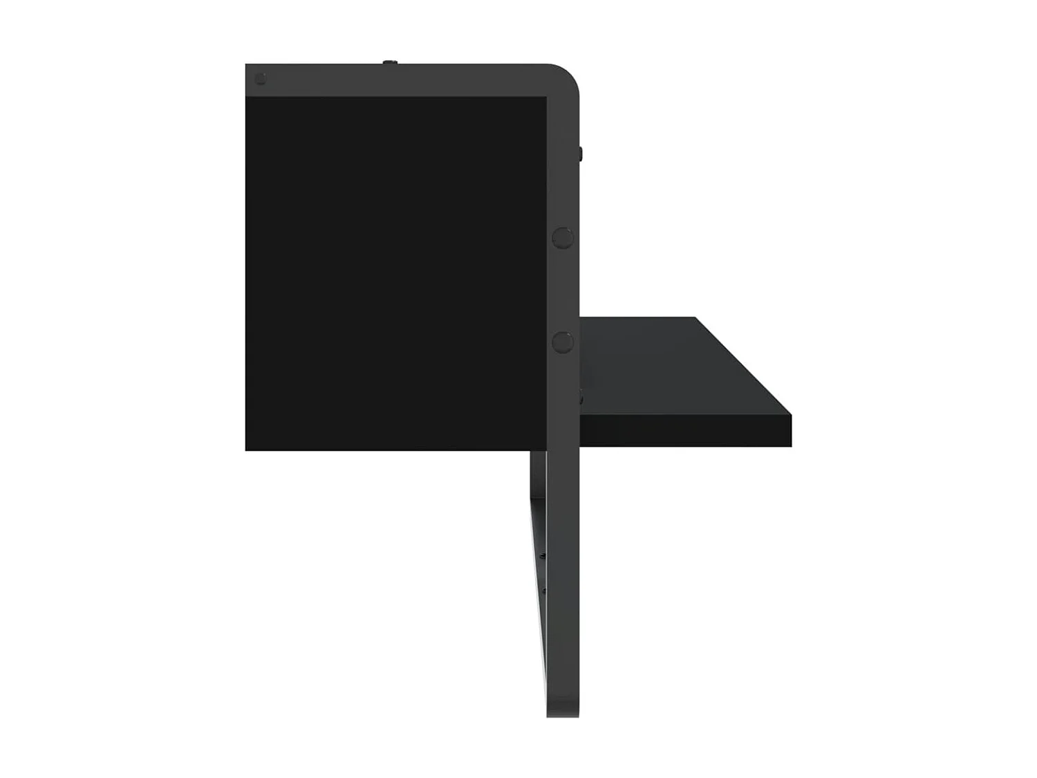 Wandschap met stang 65x25x30 cm zwart NL439862