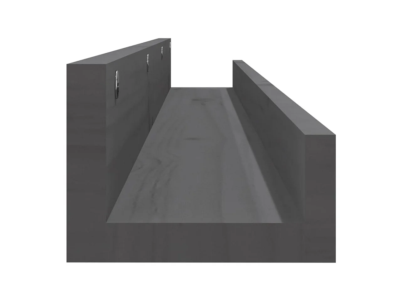 Estantes de pared 2 uds madera maciza de pino gris 110x12x9 cm ES94511