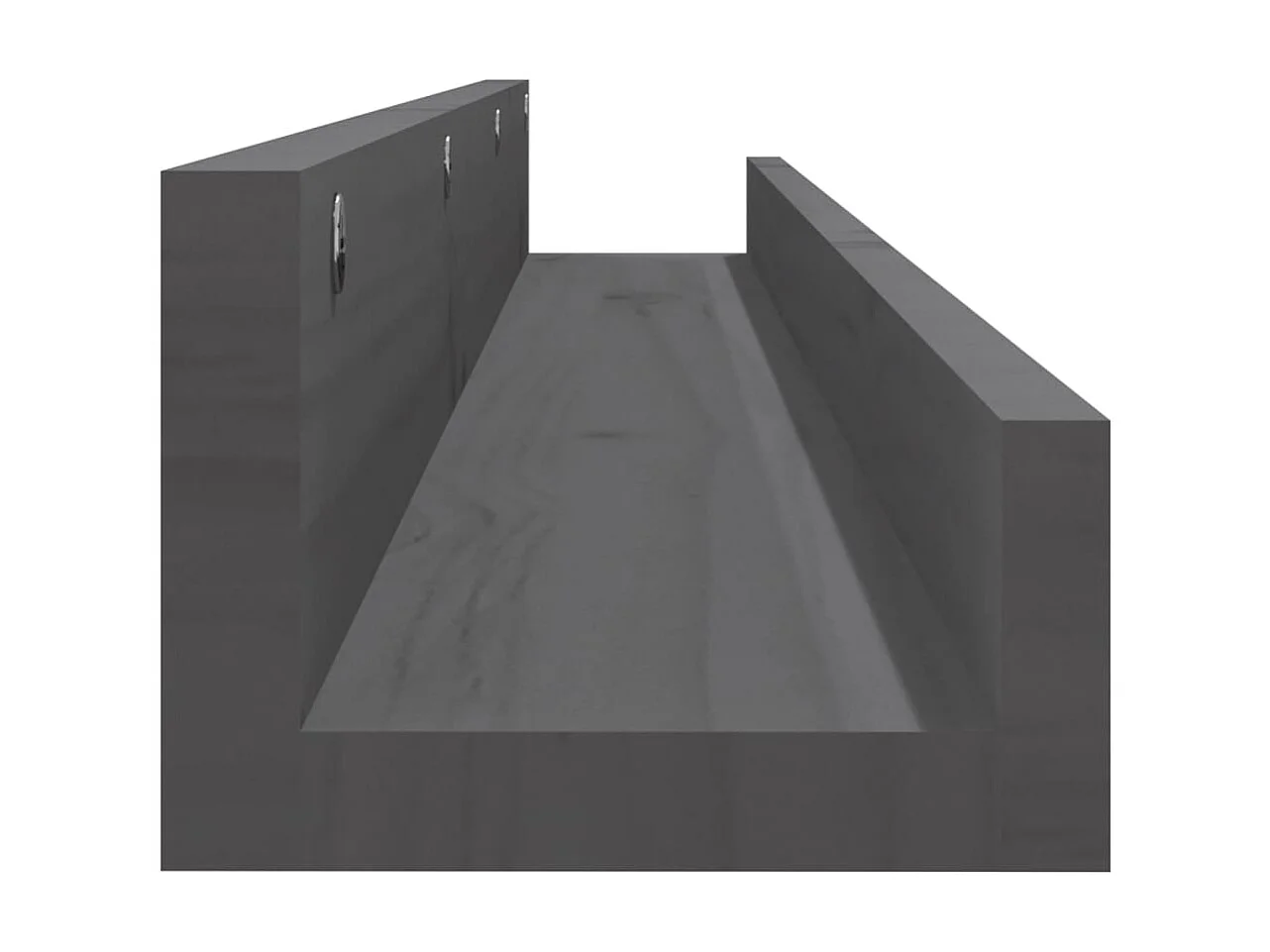 Étagères murales 2 pcs Gris 110x12x9 cm Bois de pin massif OFR30227 BonneVie Meuble