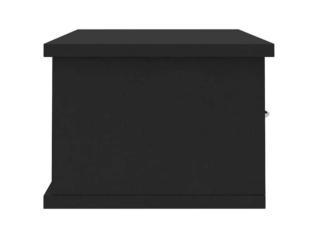 Wandschap met lades 60x26x18,5 cm bewerkt hout zwart NL342217