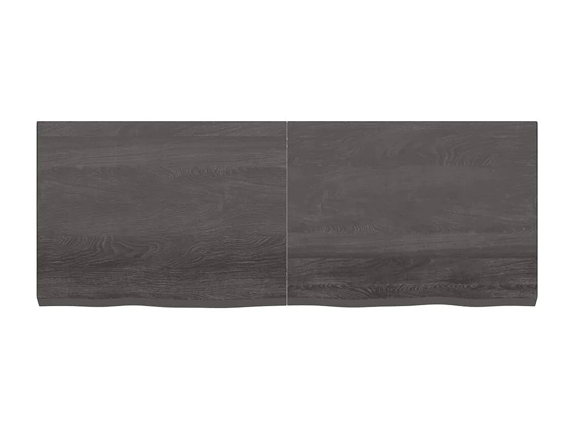 Étagère murale marron foncé bois chêne massif traité OFR40463 BonneVie Meuble