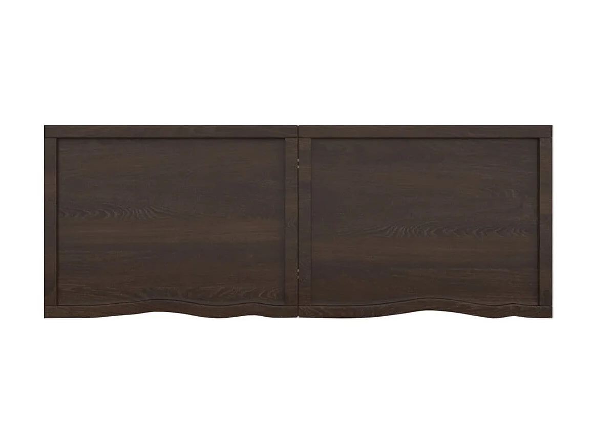 Étagère murale marron foncé bois chêne massif traité OFR40463 BonneVie Meuble