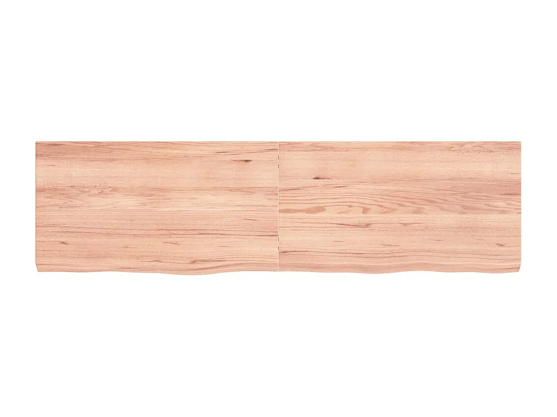 Étagère murale marron clair bois chêne massif traité OFR56431 BonneVie Meuble