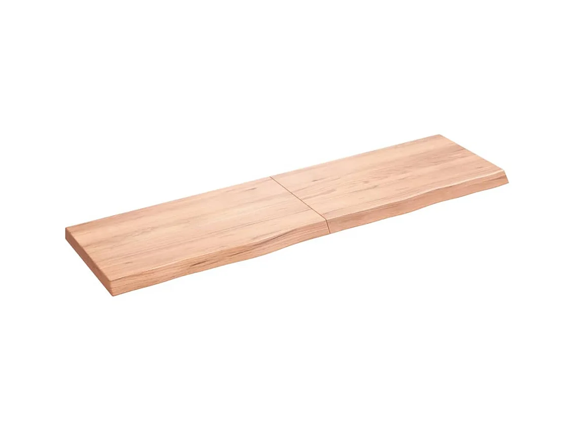 Étagère murale marron clair bois chêne massif traité OFR56431 BonneVie Meuble