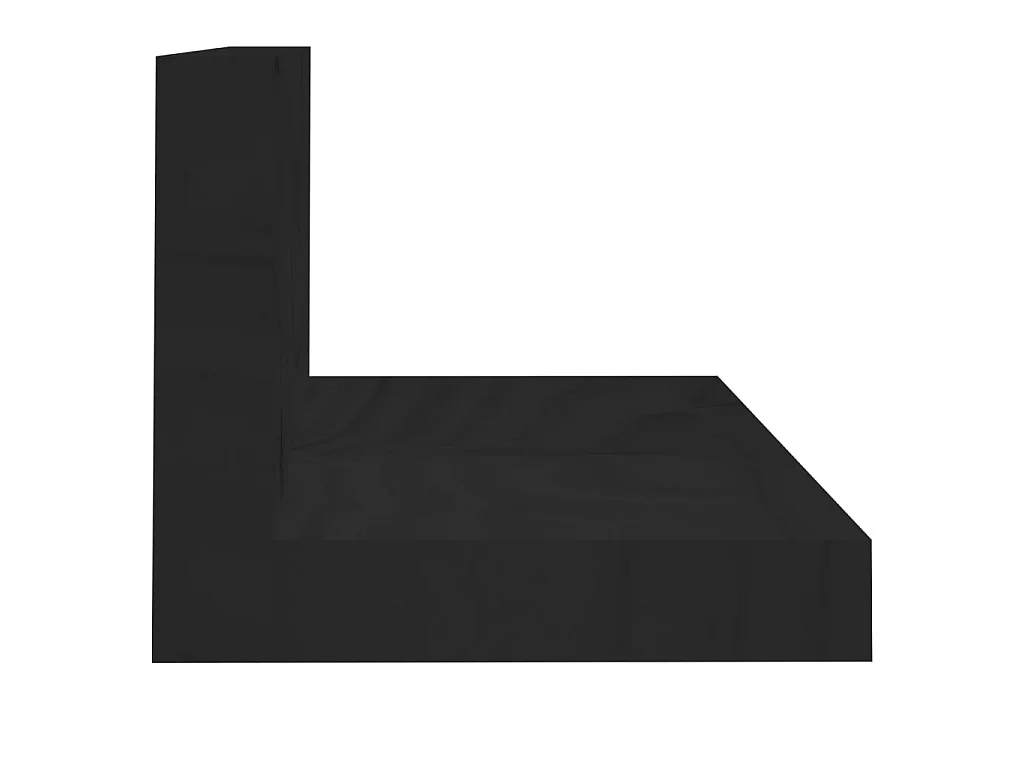 Étagères murales 2 pcs Noir 80x11x9 cm Bois de pin massif OFR41149 BonneVie Meuble