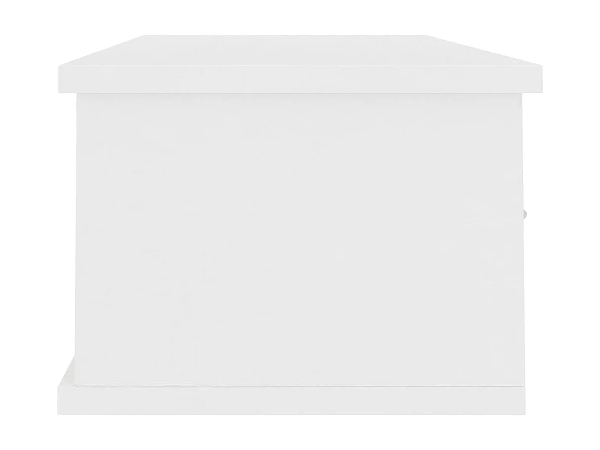 Estante cajones para pared contrachapada blanco 88x26x18,5 cm ES85429