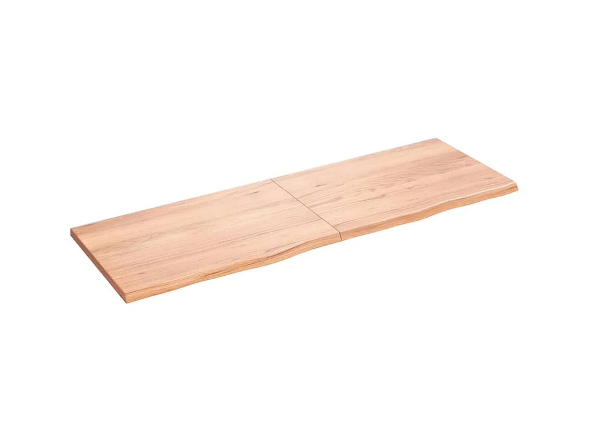 Étagère murale marron clair bois chêne massif traité OFR90998 BonneVie Meuble