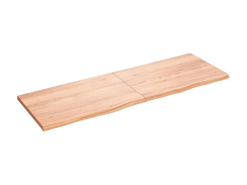 Étagère murale marron clair bois chêne massif traité OFR90998 BonneVie Meuble