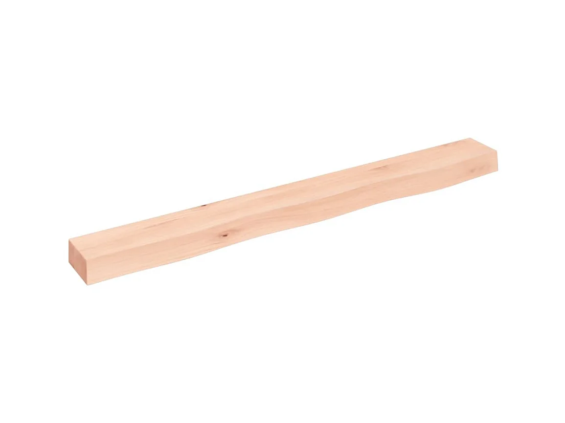 Étagère murale 100x10x6 cm bois de chêne massif non traité OFR30560 BonneVie Meuble