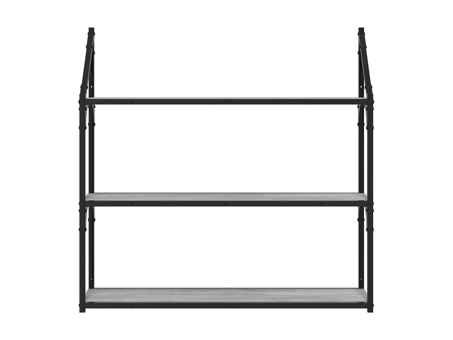 Étagère murale 3 niveaux sonoma gris 80x21x78,5 cm OFR28133 BonneVie Meuble