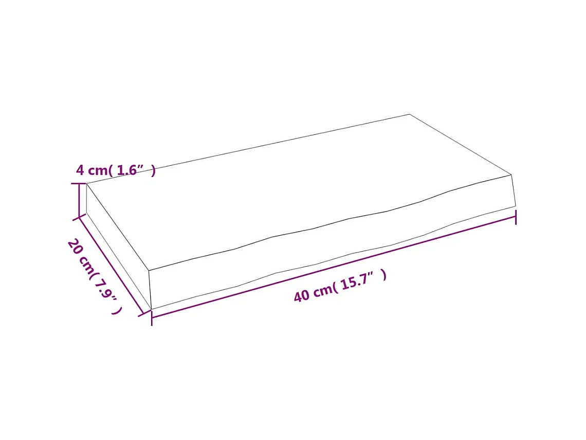 Prateleira de parede 40x20x4 cm carvalho tratado castanho-claro PT312145