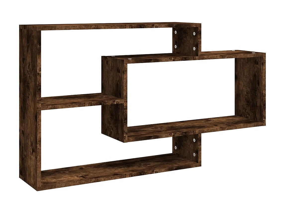 Étagère d'angle murale Chêne fumé 104x20x58,5cm Bois ingénierie OFR28518 BonneVie Meuble