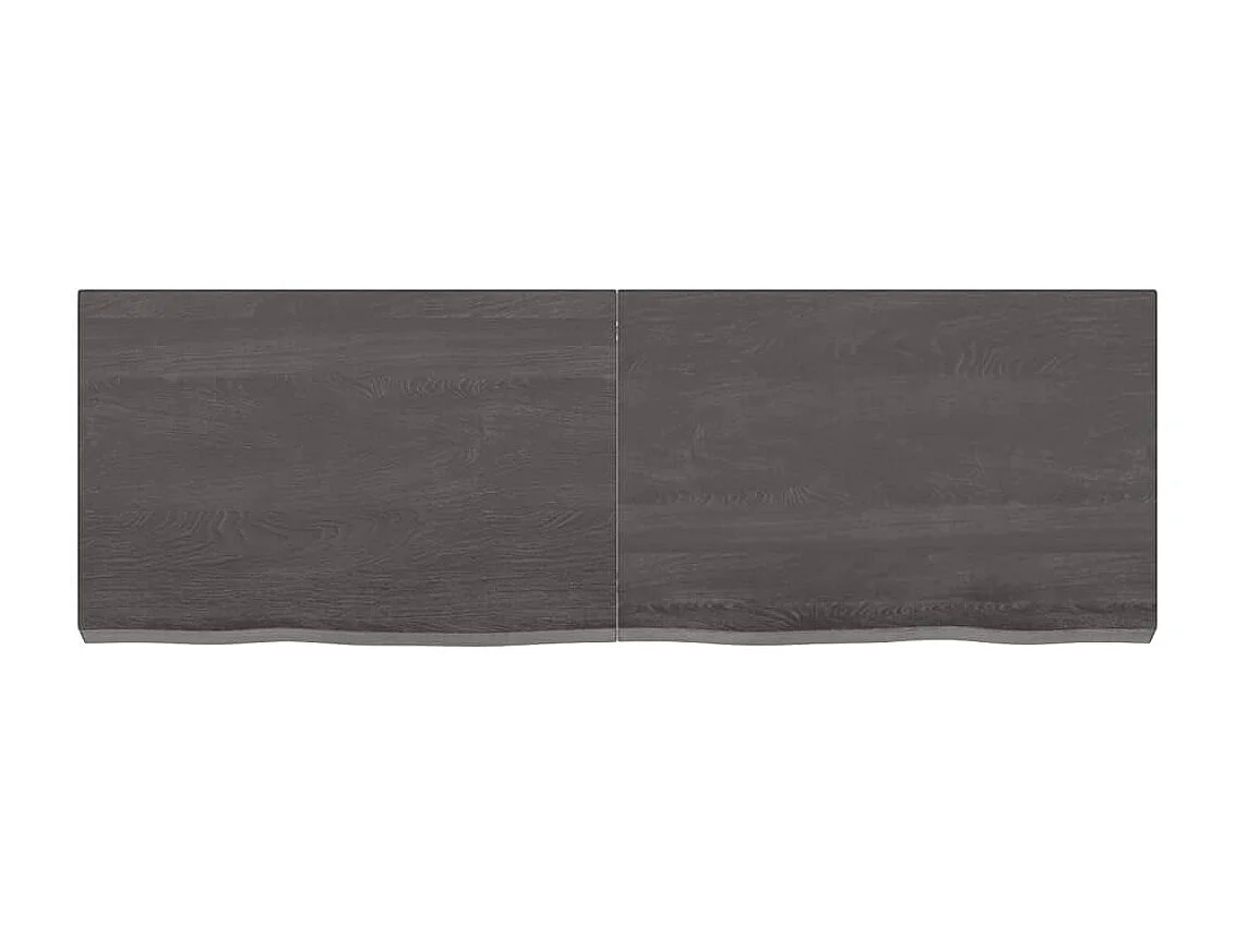 Étagère murale marron foncé bois chêne massif traité OFR20803 BonneVie Meuble