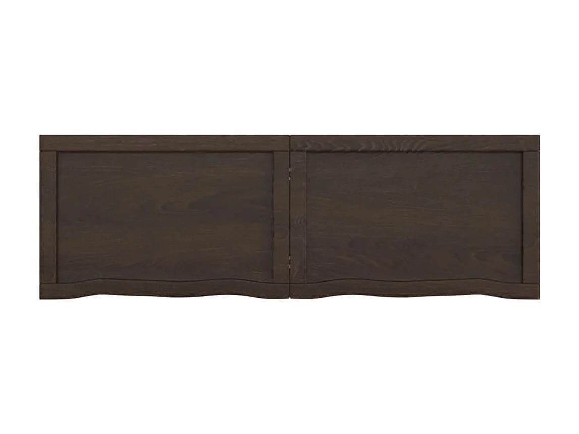 Étagère murale marron foncé bois chêne massif traité OFR20803 BonneVie Meuble