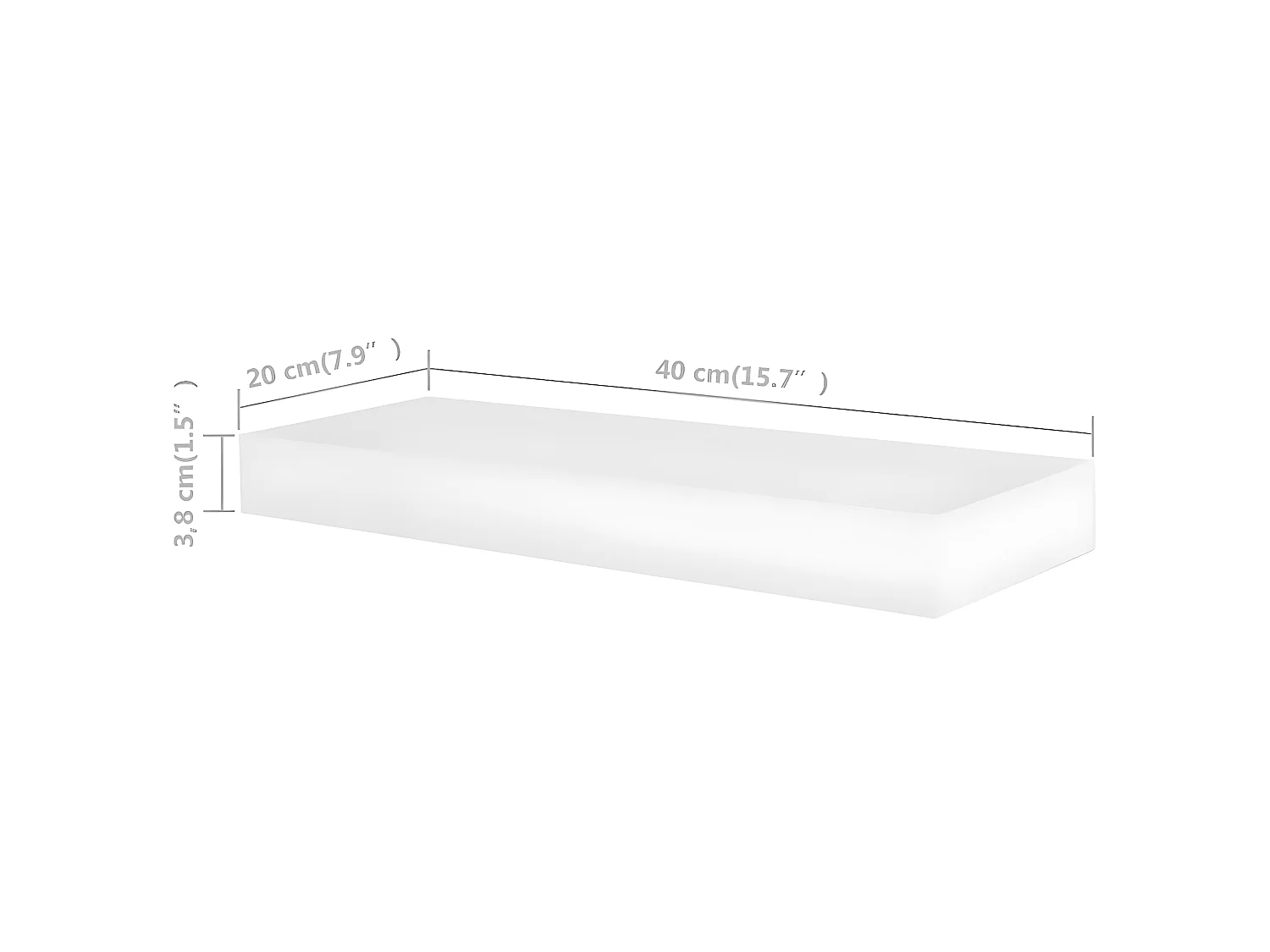 Étagères murales 4 pcs Blanc 40 cm OFR28397 BonneVie Meuble