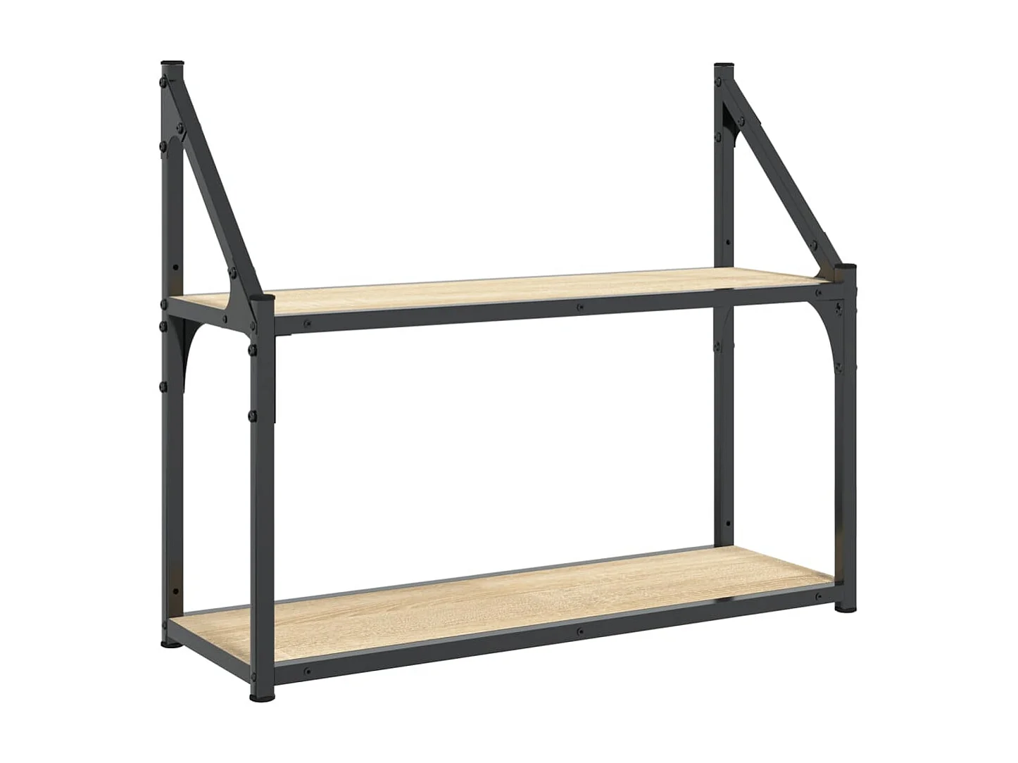 Étagère murale 2 niveaux chêne sonoma 60x21x51 cm OFR58691 BonneVie Meuble