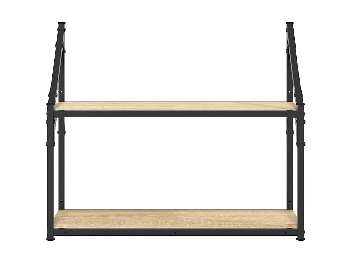 Étagère murale 2 niveaux chêne sonoma 60x21x51 cm OFR58691 BonneVie Meuble
