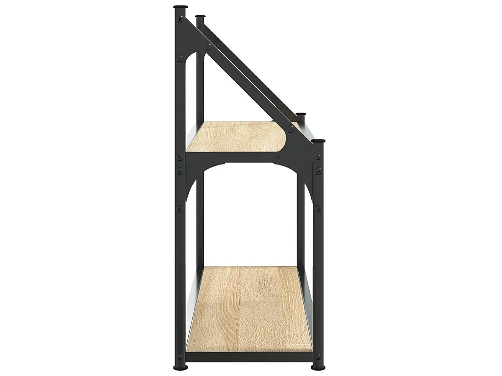 Étagère murale 2 niveaux chêne sonoma 60x21x51 cm OFR58691 BonneVie Meuble