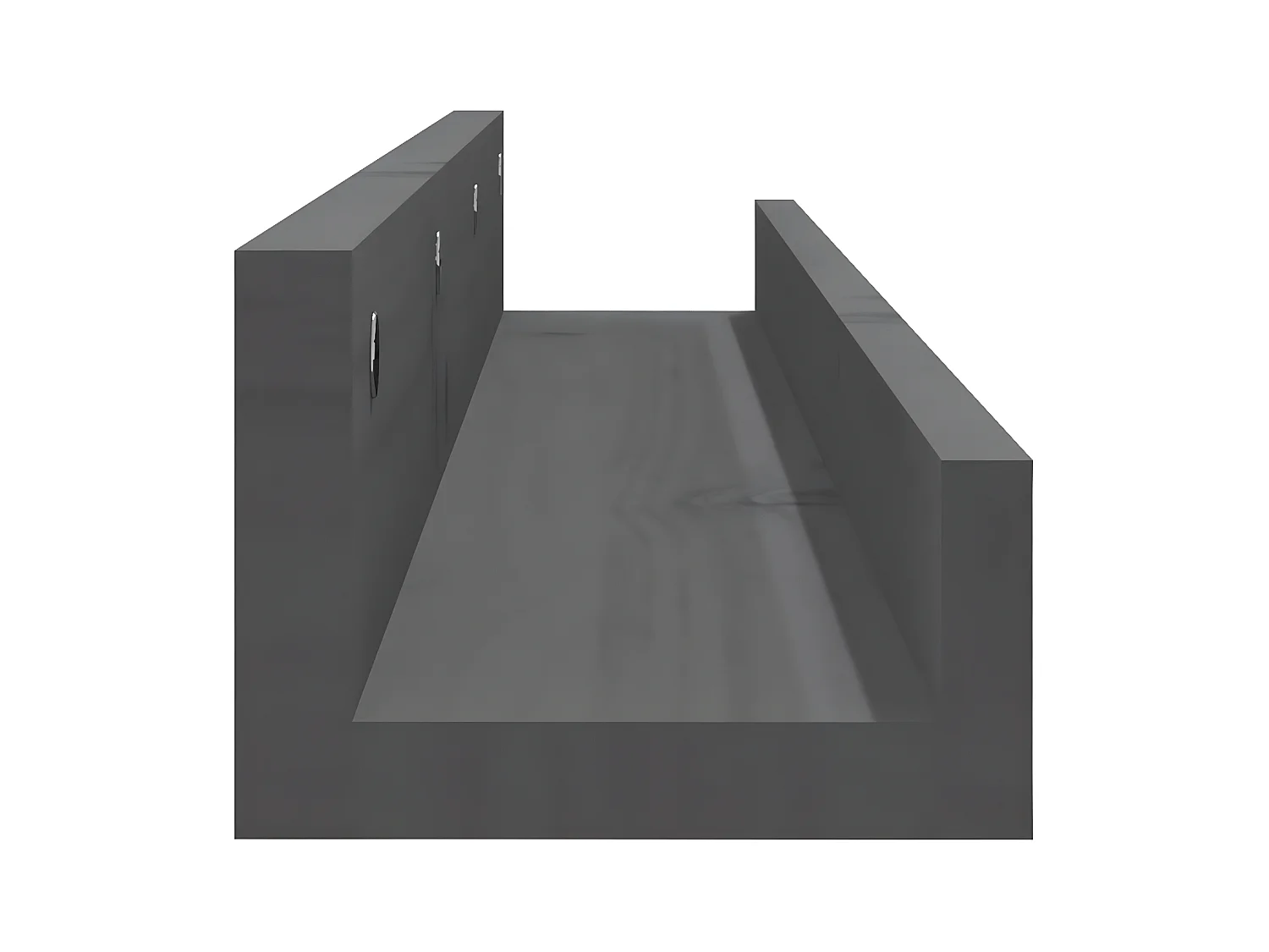 Estantes de pared 2 uds madera maciza de pino gris 80x12x9 cm ES87799