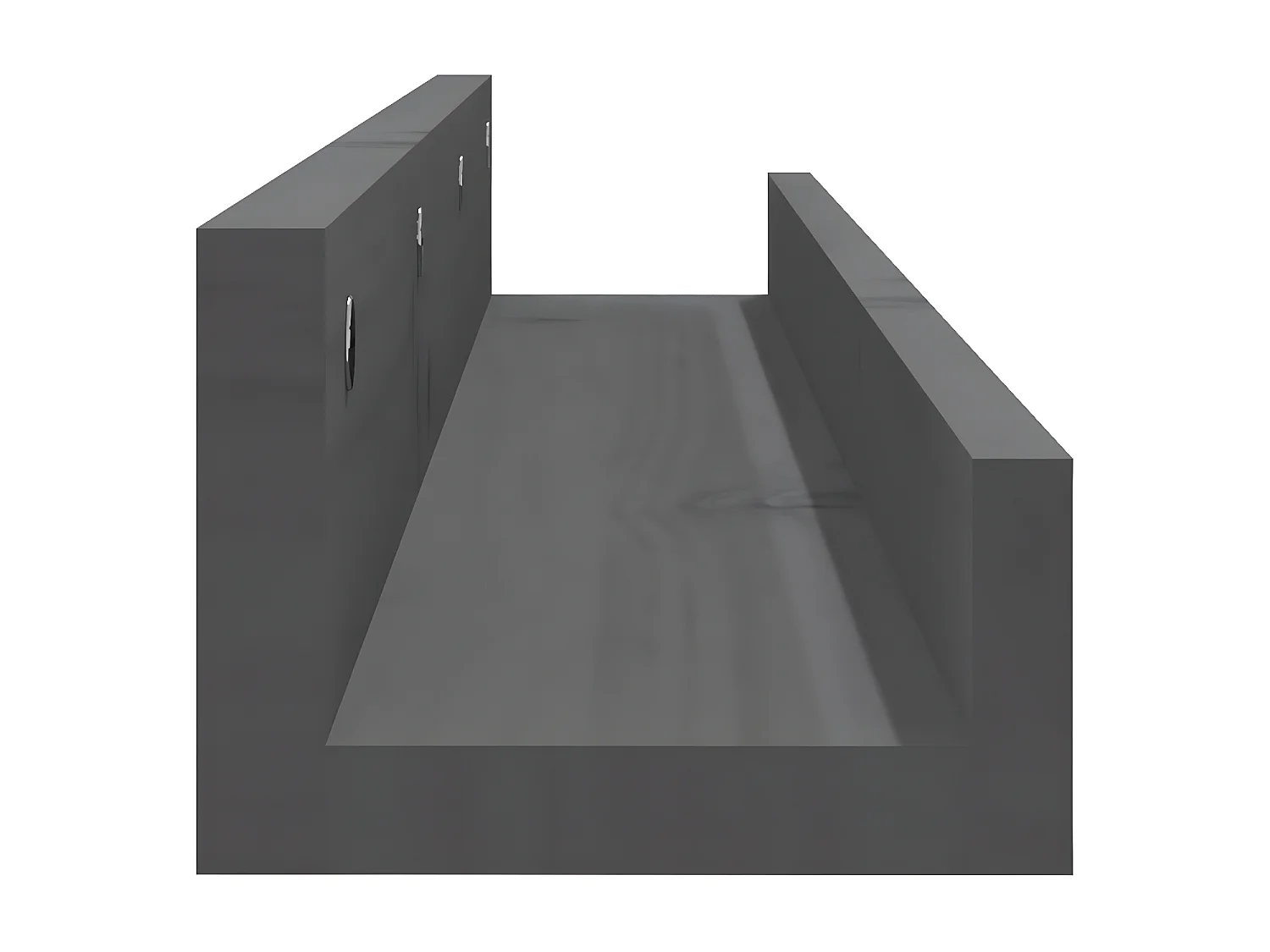 Étagères murales 2 pcs Gris 80x12x9 cm Bois de pin massif OFR92498 BonneVie Meuble