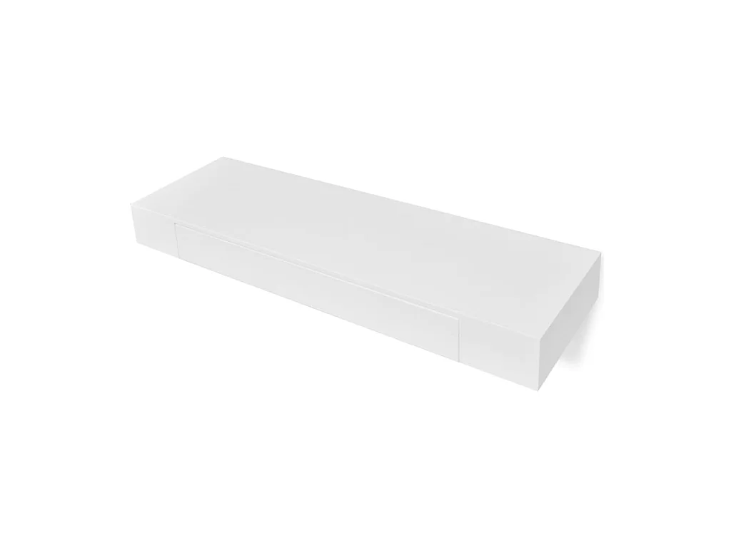 Étagères murales avec tiroirs 2 pcs Blanc 80 cm OFR25844 BonneVie Meuble