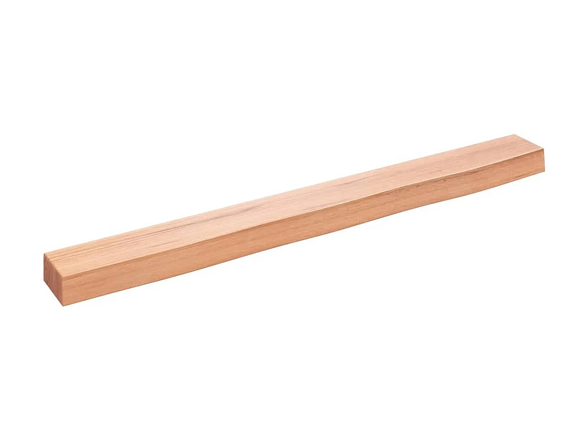 Étagère murale marron clair 100x10x6cm bois chêne massif traité OFR57424 BonneVie Meuble