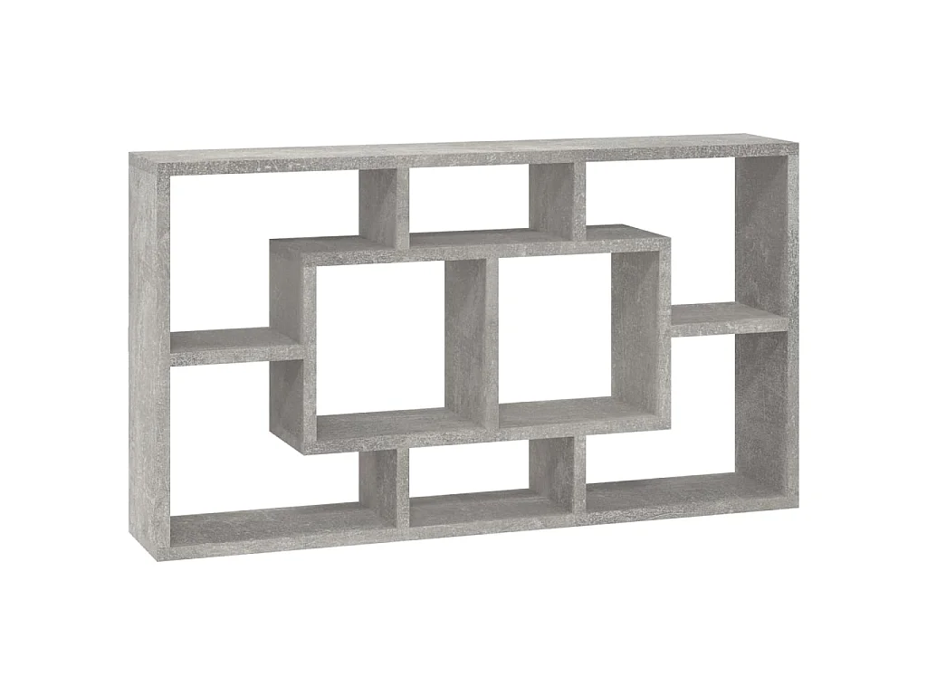 Étagère murale 8 compartiments Gris béton OFR62650 BonneVie Meuble