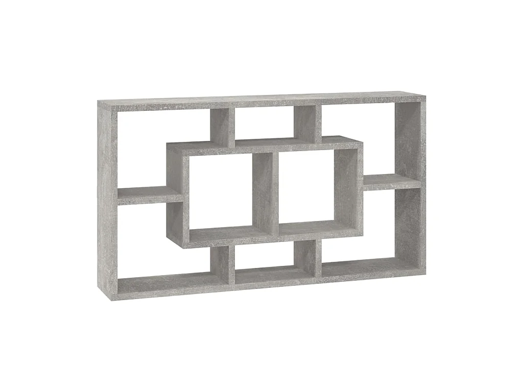 Étagère murale 8 compartiments Gris béton OFR62650 BonneVie Meuble