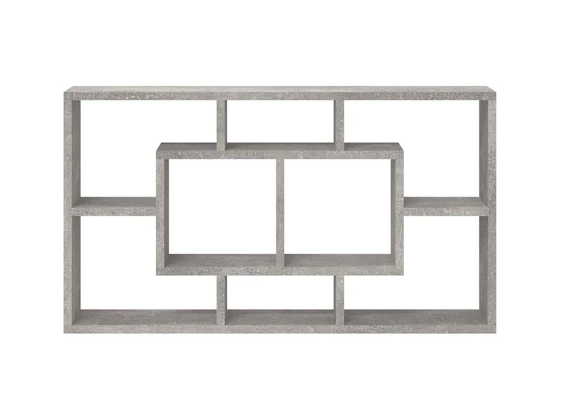 Étagère murale 8 compartiments Gris béton OFR62650 BonneVie Meuble
