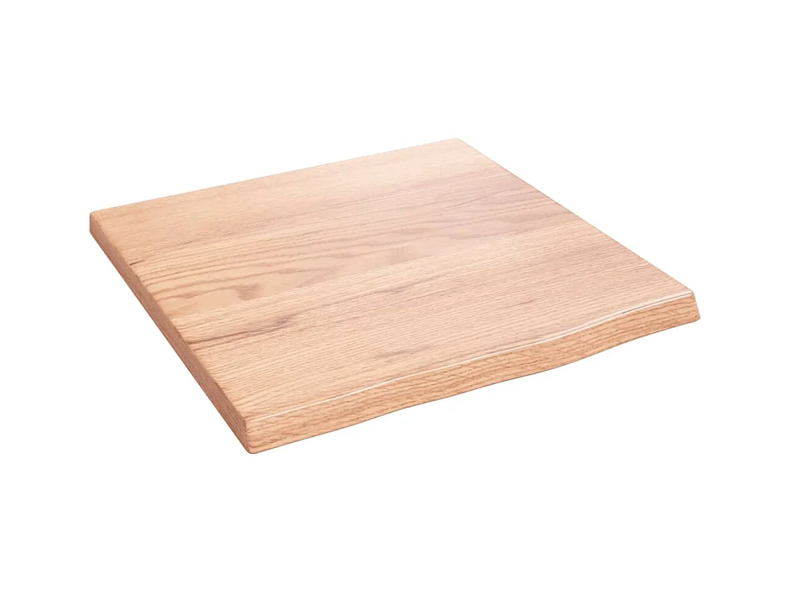 Étagère murale marron clair 40x40x2 cm bois chêne massif traité OFR28406 BonneVie Meuble