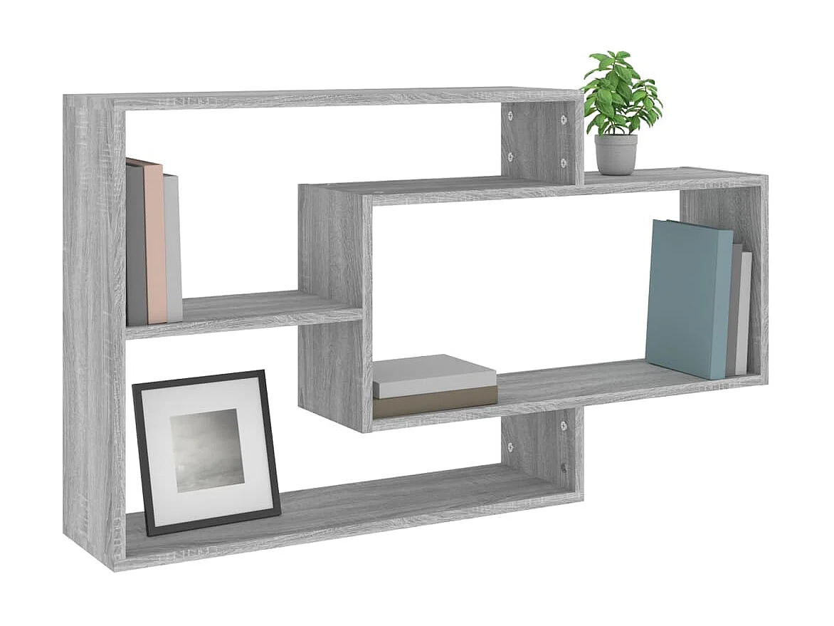 Étagère murale Sonoma gris 104x20x58,5 cm Bois ingénierie OFR25664 BonneVie Meuble