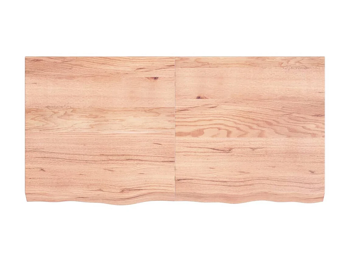 Étagère murale marron clair bois chêne massif traité OFR62741 BonneVie Meuble