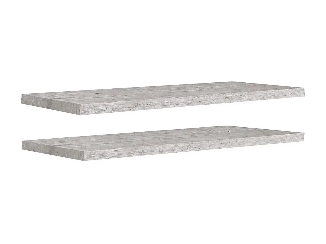 Étagères murales murales 2 pcs Gris béton 90x23,5x3,8cm MDF OFR27726 BonneVie Meuble