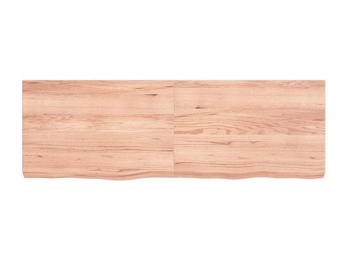 Étagère murale marron clair bois chêne massif traité OFR91267 BonneVie Meuble