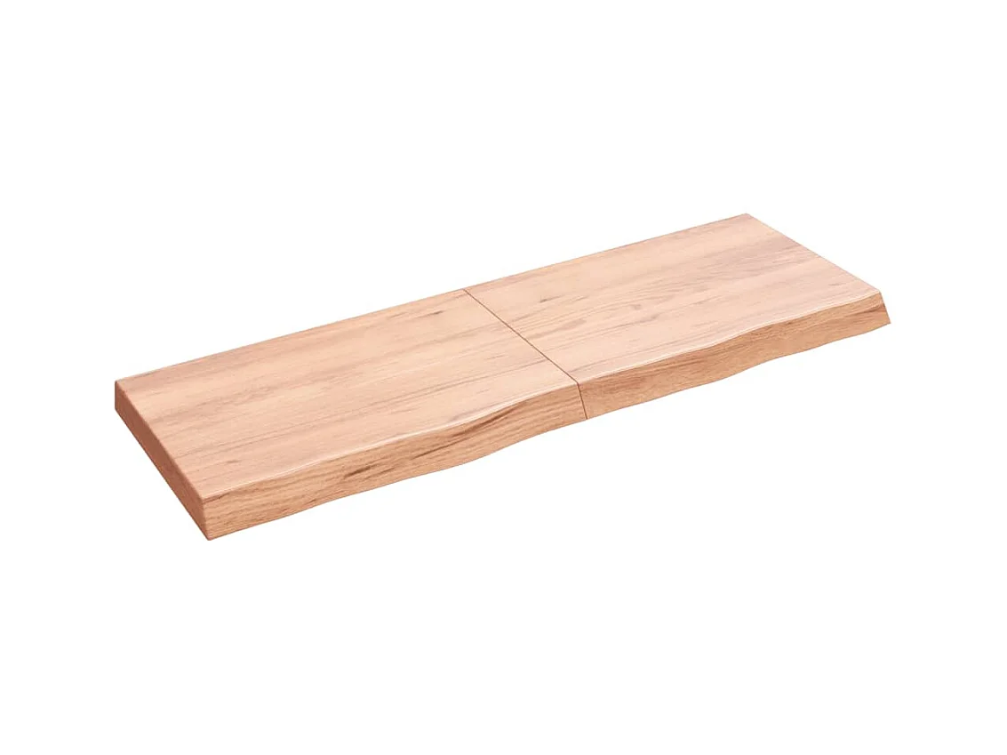Étagère murale marron clair bois chêne massif traité OFR91267 BonneVie Meuble