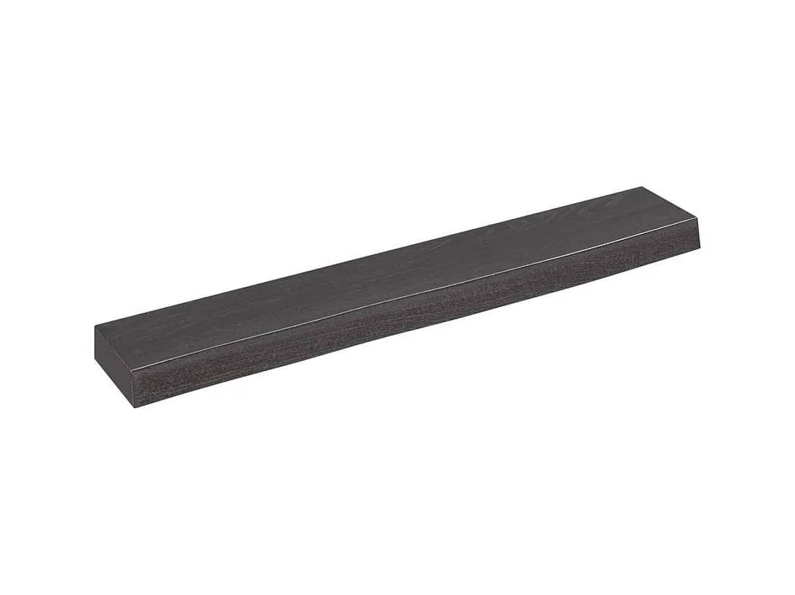 Étagère murale marron foncé 60x10x4 cm bois chêne massif traité OFR31162 BonneVie Meuble