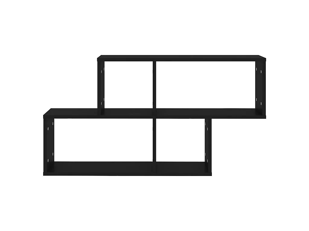 Étagère murale Noir 100x18x53 cm Aggloméré OFR38232 BonneVie Meuble