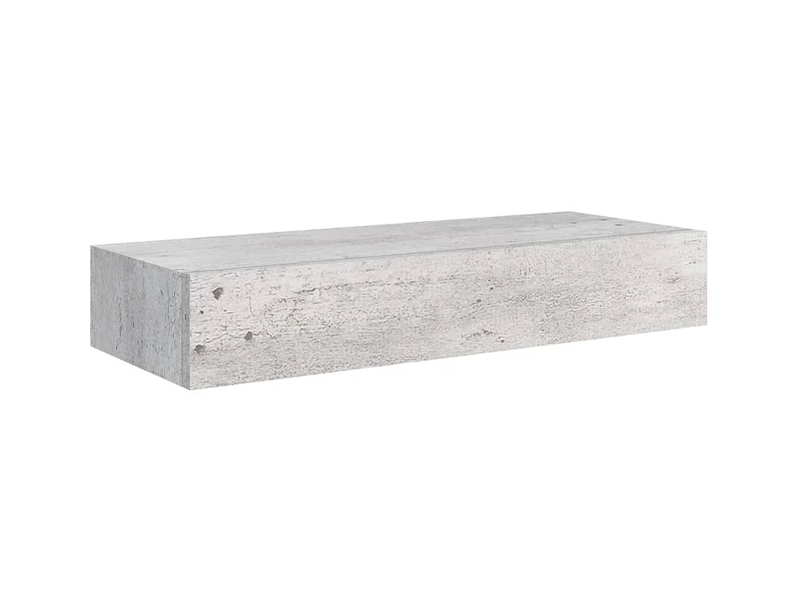 Wandschappen 2 st met lade 60x23,5x10 cm MDF betongrijs NL362950