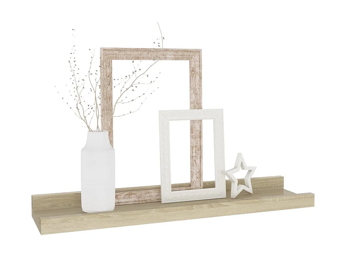 Étagères murales 4 pcs chêne sonoma 40x9x3 cm OFR66546 BonneVie Meuble