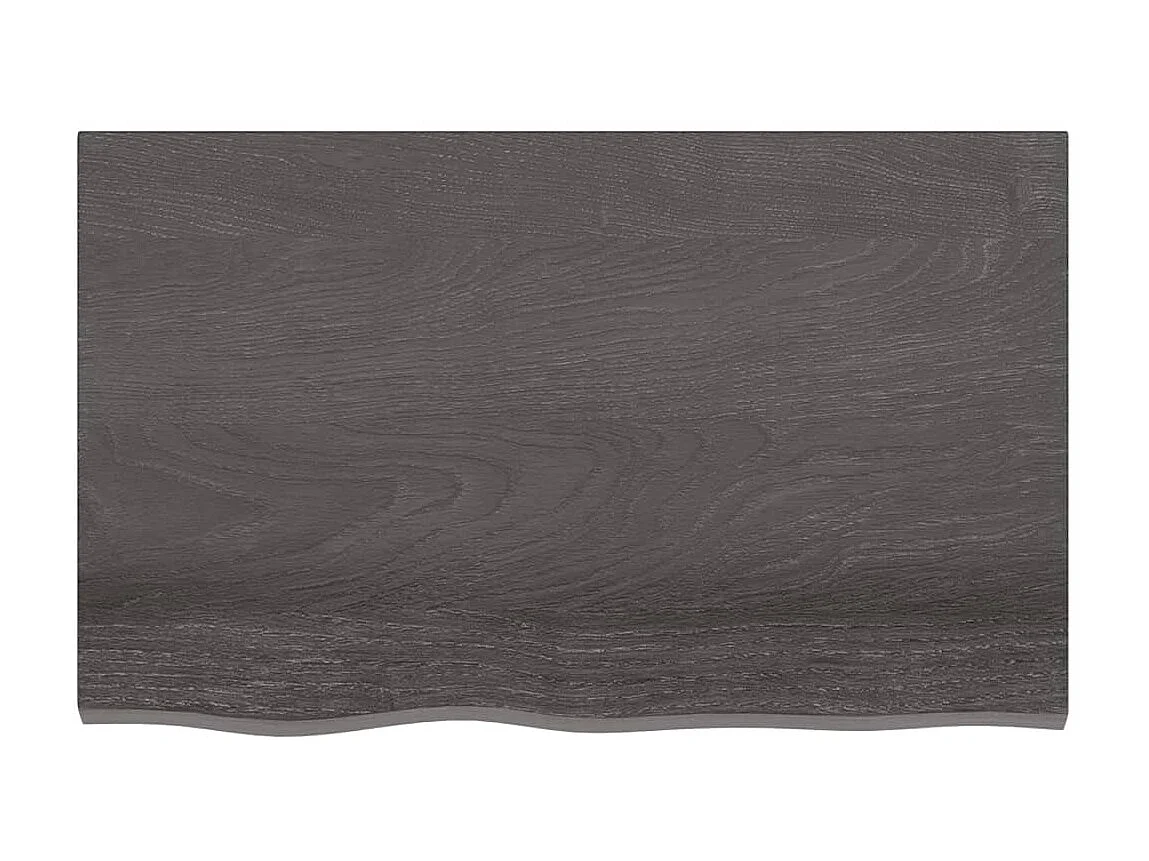 Étagère murale marron foncé bois chêne massif traité OFR74761 BonneVie Meuble