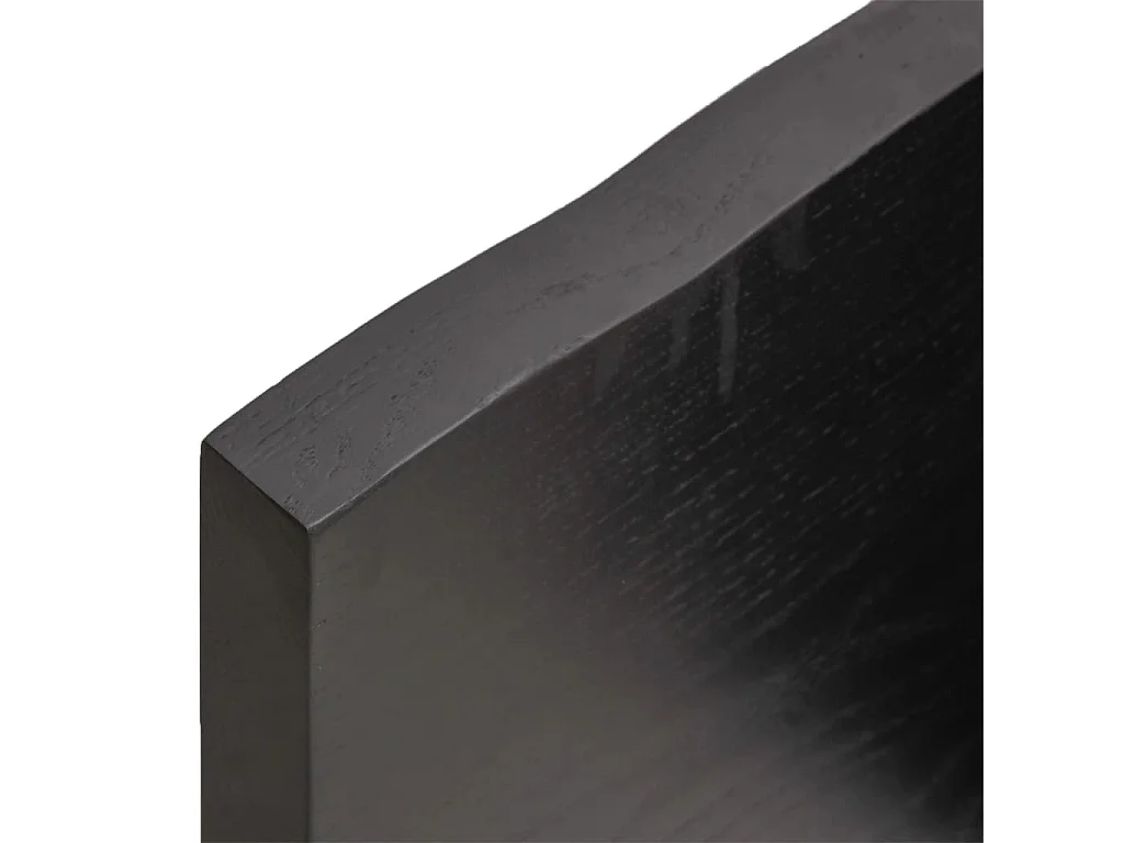 Étagère murale marron foncé bois chêne massif traité OFR74761 BonneVie Meuble