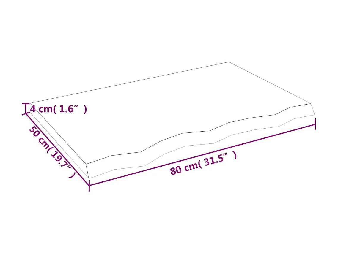 Étagère murale marron foncé bois chêne massif traité OFR74761 BonneVie Meuble