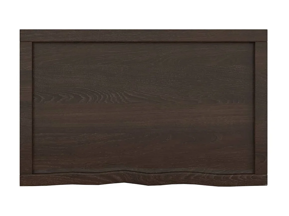 Étagère murale marron foncé bois chêne massif traité OFR74761 BonneVie Meuble