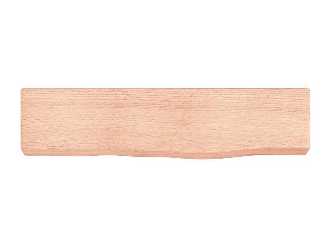 Étagère murale marron clair 40x10x4 cm bois chêne massif traité SAS1523 BonneVie Meuble