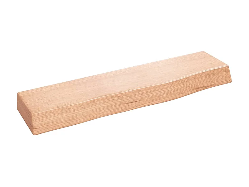 Étagère murale marron clair 40x10x4 cm bois chêne massif traité SAS1523 BonneVie Meuble