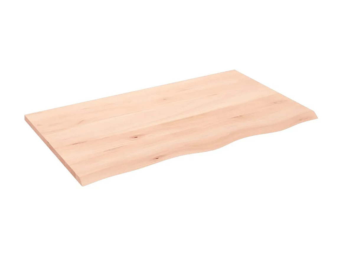 Estante de pared madera maciza de roble sin tratar 100x60x2 cm ES80802