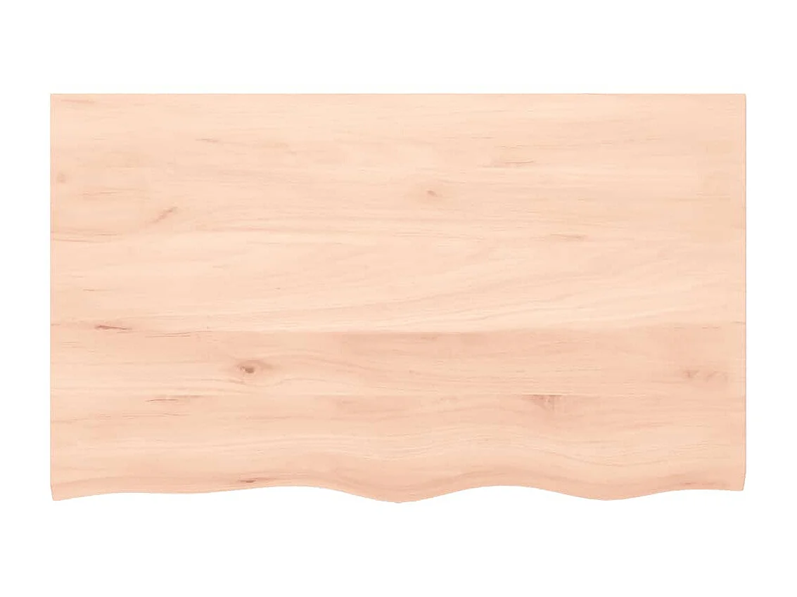 Estante de pared madera maciza de roble sin tratar 100x60x2 cm ES80802