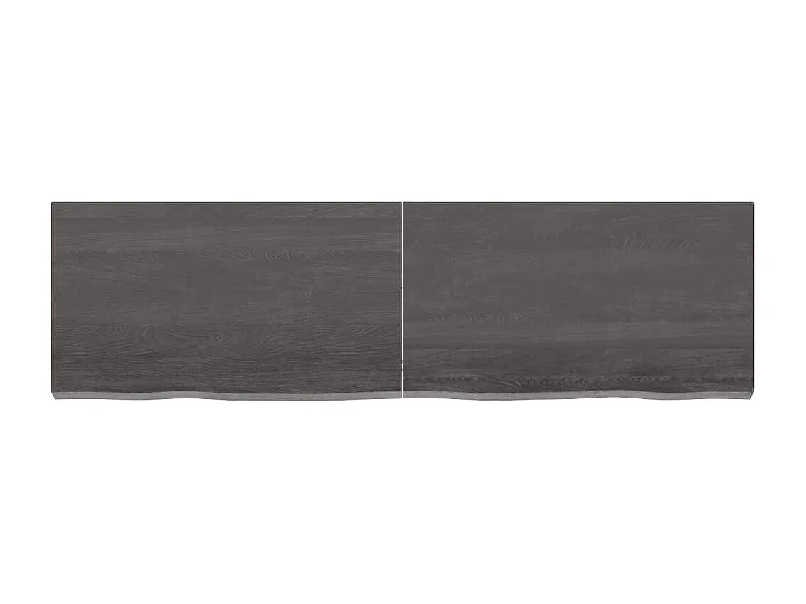 Étagère murale marron foncé bois chêne massif traité OFR45308 BonneVie Meuble